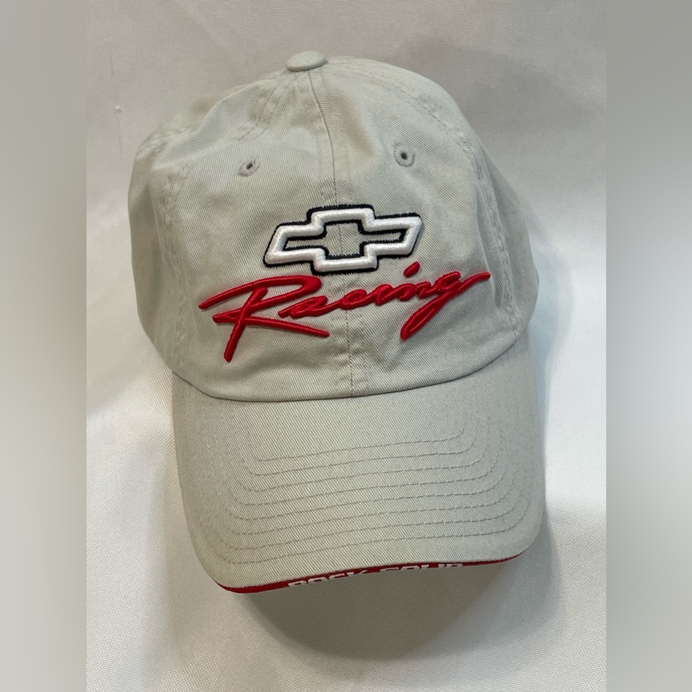 Chevrolet Racing Sports Hat Cap Adjustable OSFM Chevy Bowtie Nascar Rock Solid